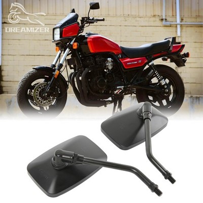 For Honda Nighthawk CB 450 650 700 750 Rectangle Motorcycle Mirrors Matte Black