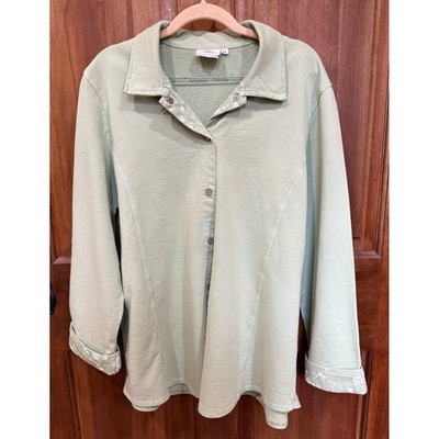 Hot Cotton by Marc Ware Women's XL Snap Front Blouse