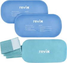 REVIX Ice Packs for Injuries Reusable, 2 Packs Hot and Cold Pack with Adjustable