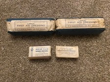 WW2 British 2 Large First Aid Dressings and  2 medium. TJ Smith & Nephew 