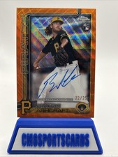 2025 Topps Chrome Update Series - Autographs Braxton Ashcraft #RA-BA Orange Wave