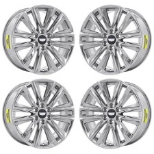 22 Cadillac Escalade Pvd Bright Chrome Wheels-c Rims Factory Oem 4869 Exchan...
