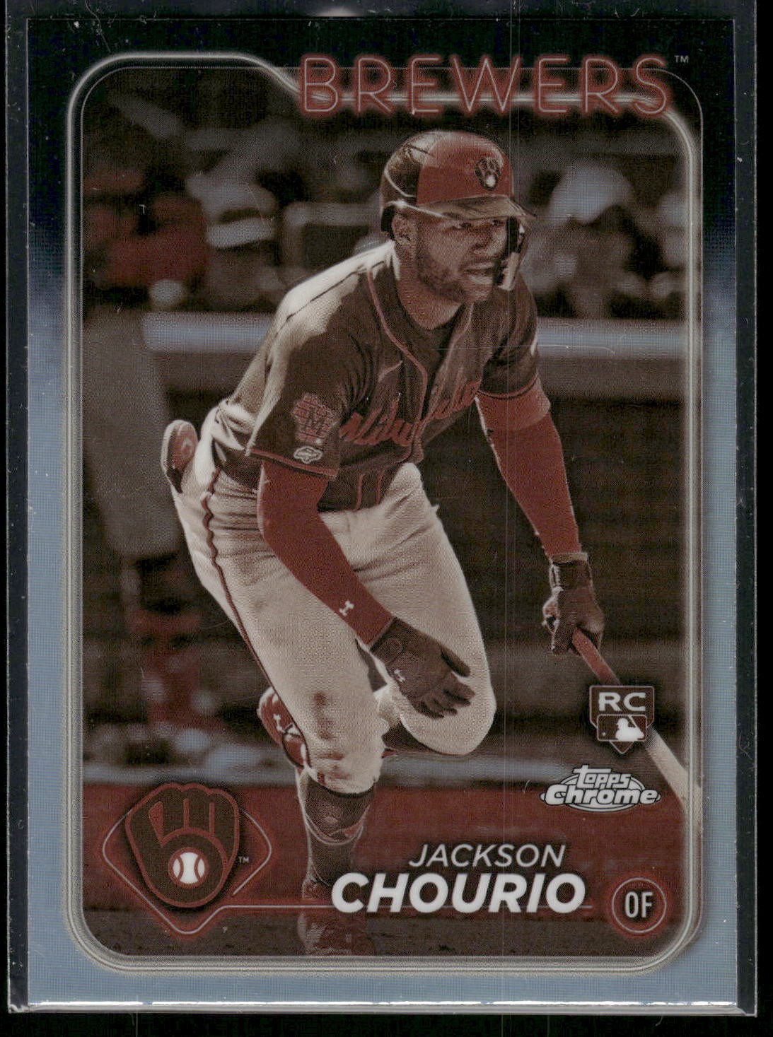 #161 Jackson Chourio 2024 Topps Chrome Rookie Sepia Refractors