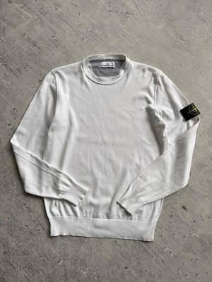  Stone Island White Sweatshirt Casual SI Streetwear S-M