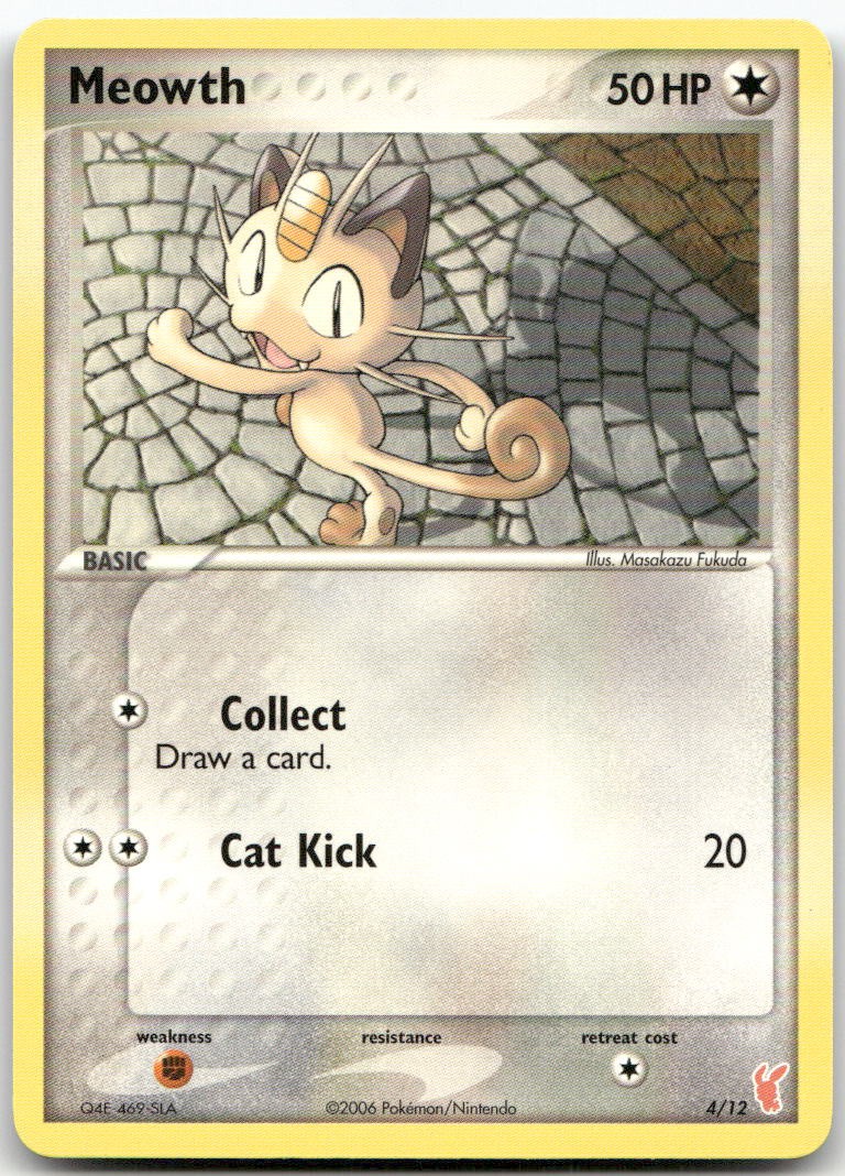 Meowth 4/12 EX Trainer Kit 2 Plusle Pokemon NM/M