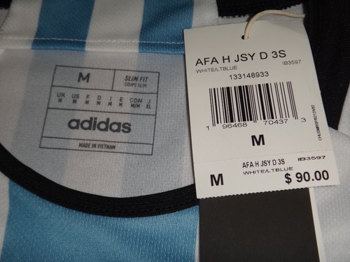 NWT Men's Adidas Argentina 2022 World Cup 3-Star Winners Home Jersey Medium - Picture 5 of 6