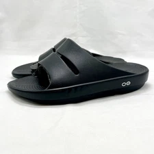 Oofos Ooahh Slide Recovery Sandals Shoes Unisex Womens 7 Mens 5 Black DEFECT New