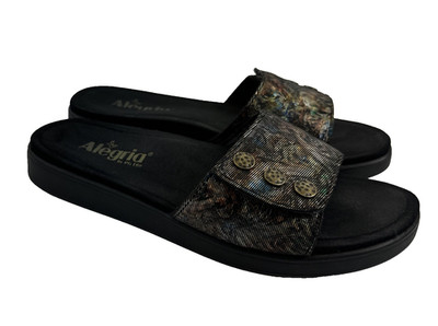Alegria Lilie Slide Sandal Copacetic Copper LIL-126 Black Comfort Womens 39 US 9