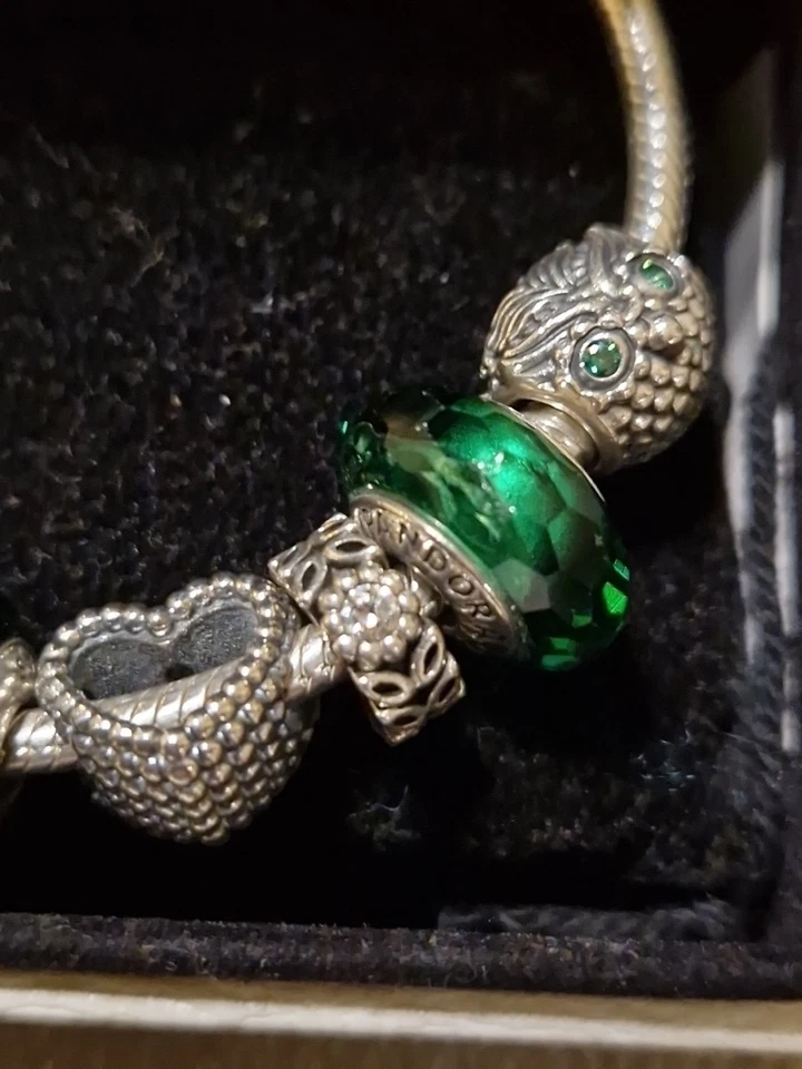 Pandora🎀 Armband S925 ALE Charms Silber grüne Inspiration 💚Murano Glas usw🎄🎁 - Bild 4 von 4
