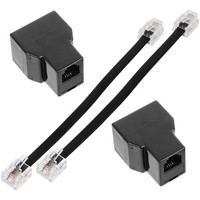 2 Pcs Telephone Supplies Splitter for Landline Cord Accessories