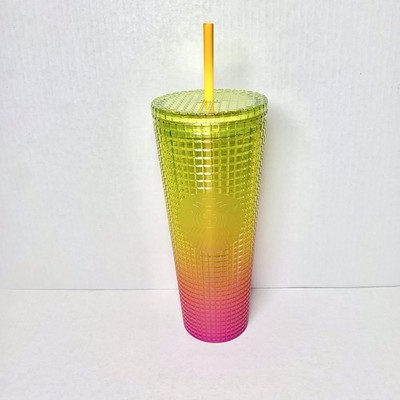 Starbucks Gradient Yellow Pink Tumbler with Straw Coffee & Tea Theme