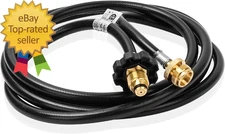 F273704 12-Ft Propane Hose Assembly Compatible with Mr.Heater/Big Buddy Heater