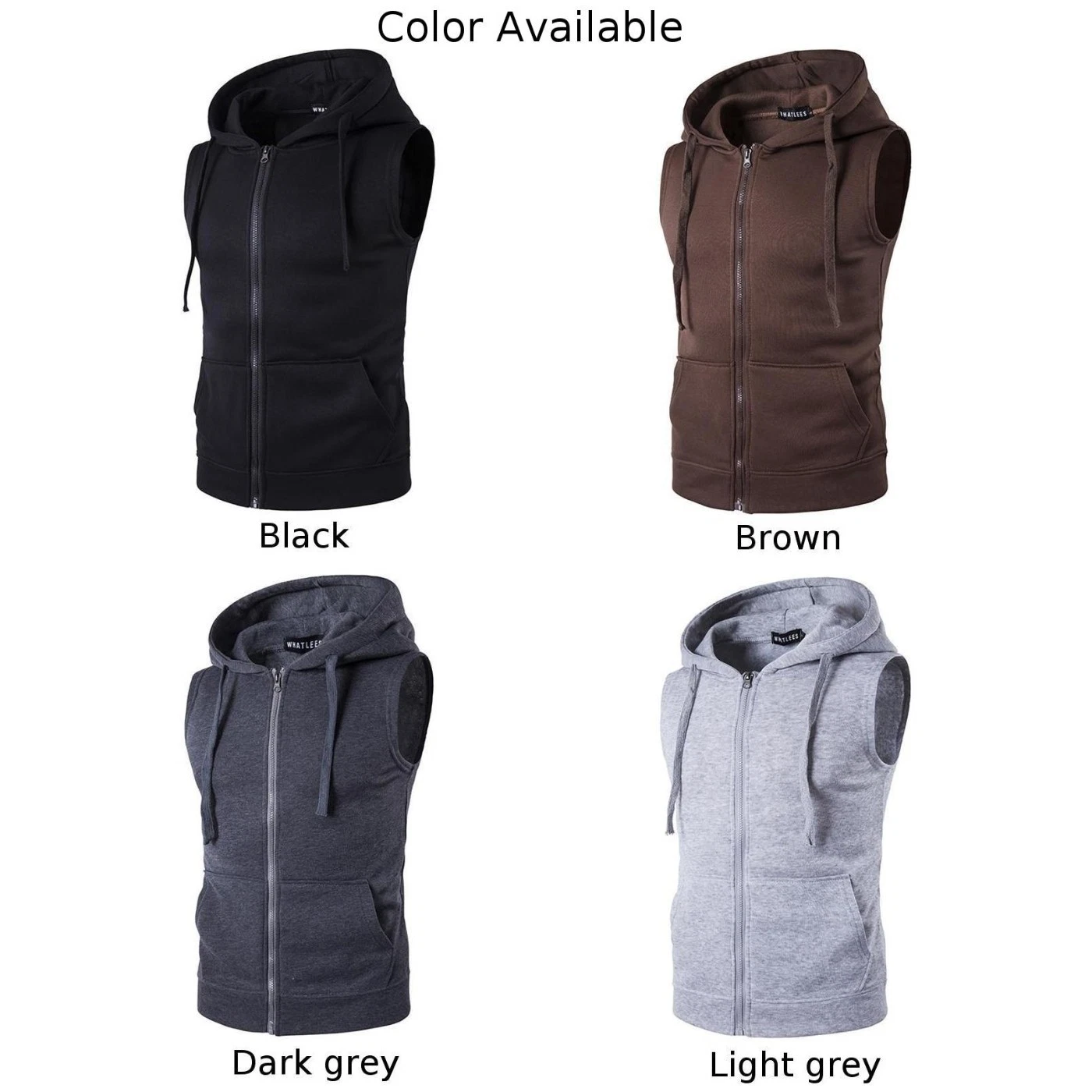 VETEMENTS Activewear Felpa con Cappuccio Abbigliamento Chiusura con Zip Felpe Gilet