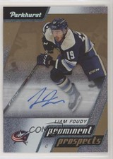 2020-21 Upper Deck Parkhurst Prominent Prospects Gold Liam Foudy #PP2 Auto s3e