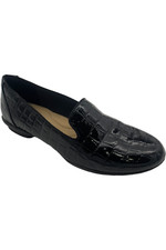 Clarks Collection Sara Poppy Slip-On Loafer Black Croc