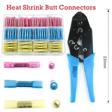 400PCS Waterproof Heat Shrink Butt Wire Connectors Crimp Terminal Kit 1PC Pliers