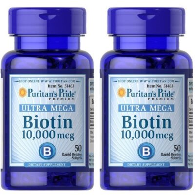 Puritan's Pride 2 Pack of Biotin 10,000 mcg Puritan's Pride Biotin 10,000 mcg-50