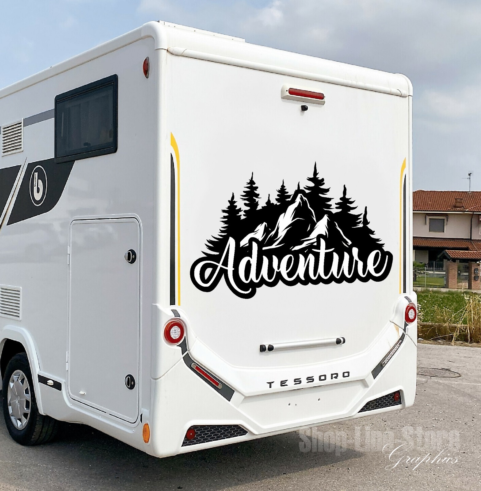 Adesivo grafico per camper e caravan