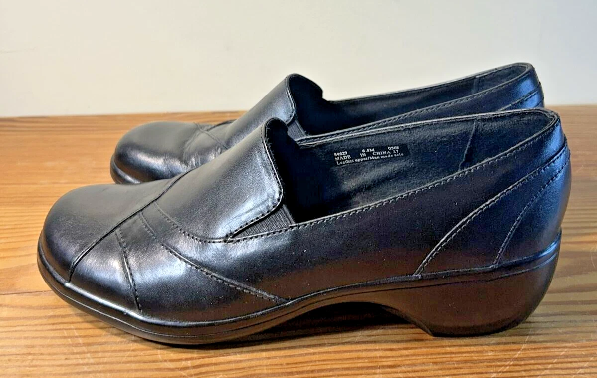 Mocassini slip on Clarks donna 6 5 M Blackberry 84629 neri casual in pelle