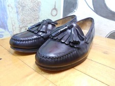Cole Haan Burgundy Leather Kiltie Tassel Loafers Men's 8D C02692