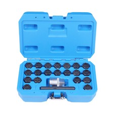 22 Pcs New Universal Locking Lug Nut Master Key Set Wheel Lock Removal Tool Us