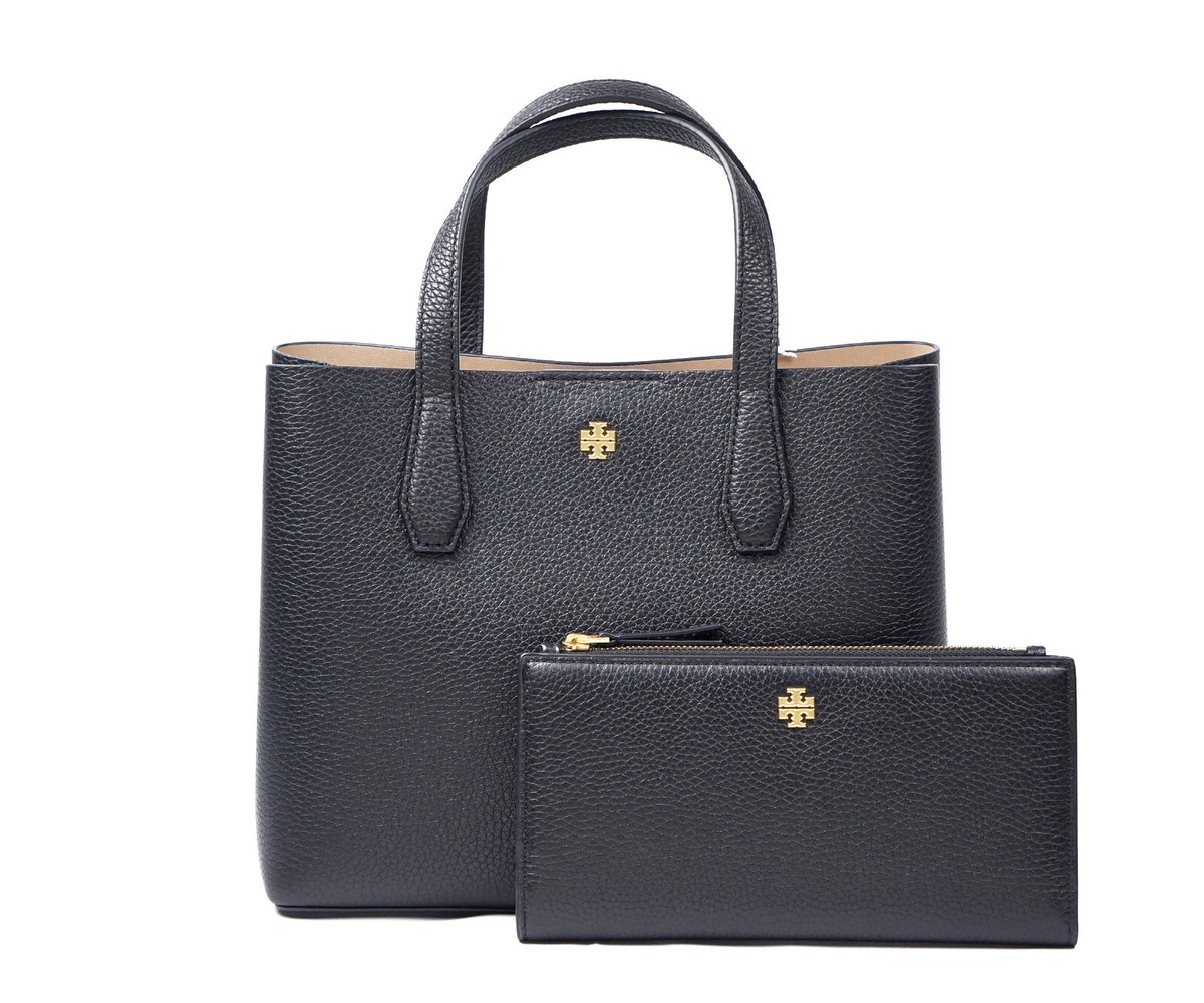 Tory Burch BLAKE Black Small Tote Crossbody Purse with