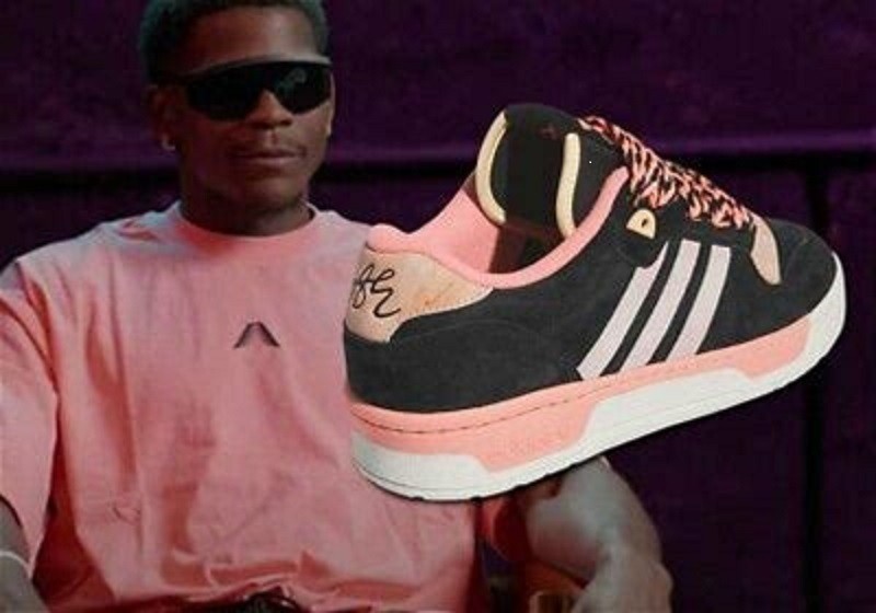 ⭐Anthony Edwards Adidas Rivalry Low Black Peach Pink Orange Men's