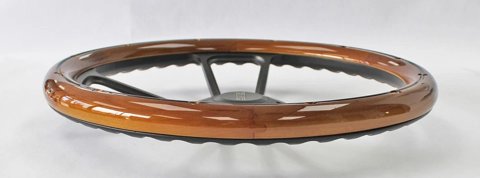 Volante negro madera caoba 14" para Jeep Wrangler YJ CJ Cherokee Wagoneer Foto 3 de 4