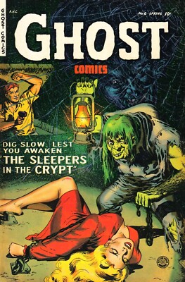 Ghost - The Crypt Sleepers- Comic Book Cover Image 1950s - 5 x 7 inch Print