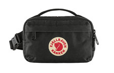 Small Falraven Kanken Hip Pack Waist Bag Zipper Adjustable Crossbody Black