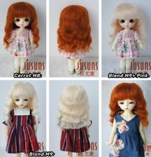 JD258 1/8 1/6 Long BJD Mohair Wig Soft OB11 YOSD Size 5-6inch 7-8 inch Doll Hair