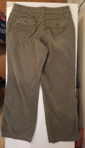 Basic Editions Corduroy Pants Women's Sz 8 Classic Fit Olive Green Boot Cut EUC - Picture 6 of 12