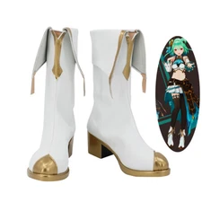 Hololive Uruha Rushia Shoes Cosplay Women White Boots Ver2