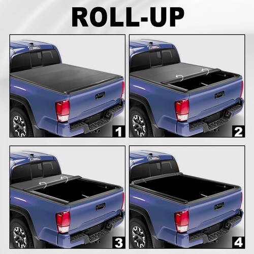 6.4' Bed Truck Tonneau Cover For Dodge Ram 2019 2020-2023 Roll Up Waterproof - Picture 3 of 12