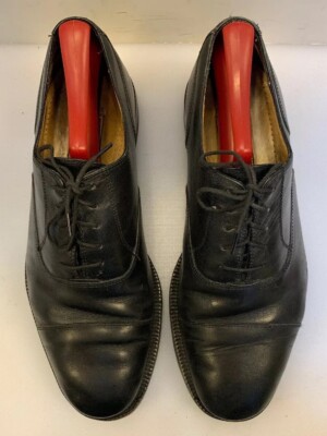 Cole Haan Men 9 D Cap Toe Oxfords Black Leather Shoes Italy  display picture 3