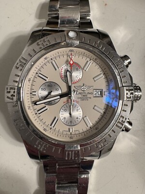 Breitling Super Avenger II Chronograph Automatic 48 mm White Dial - Main Image