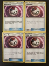 Pokémon TCG Timer Ball Sun & Moon 134/149 Regular - Set of 4