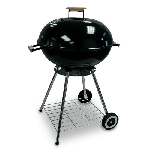 Barbecue Tondo Carbone Giardino Legna Carbonella Carrello Grigliata Griglia 45cm