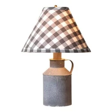 Farmhouse Jug Lamp with Shade in weathered tin