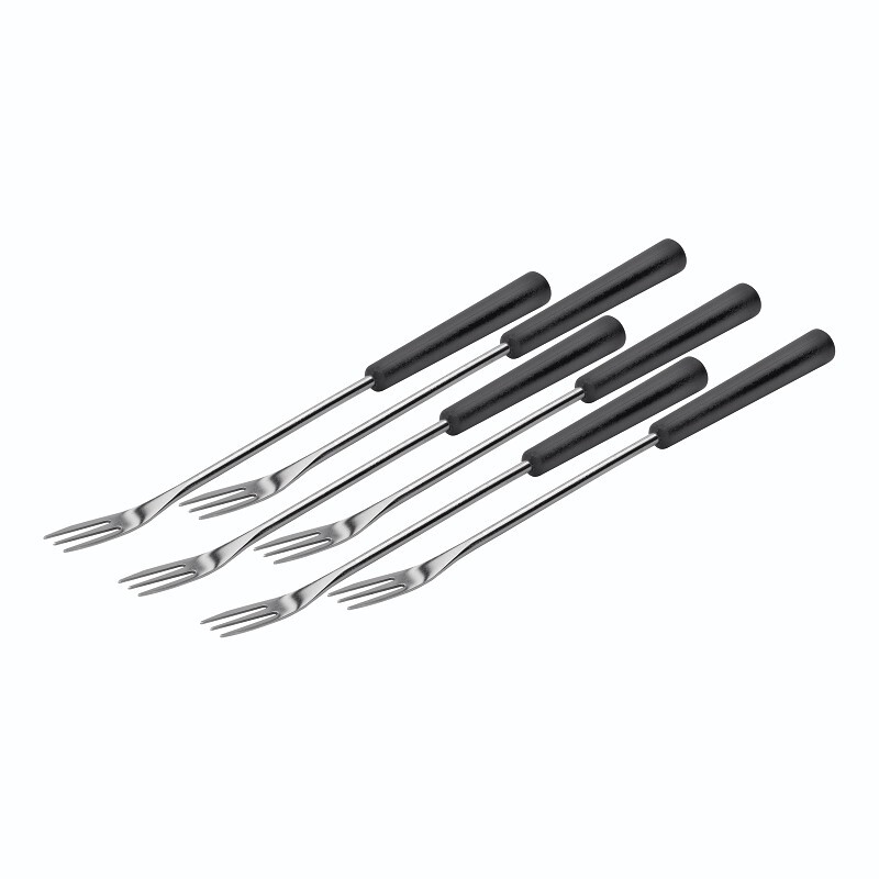 Cheese & Meat Fondue Forks Black 6pcs