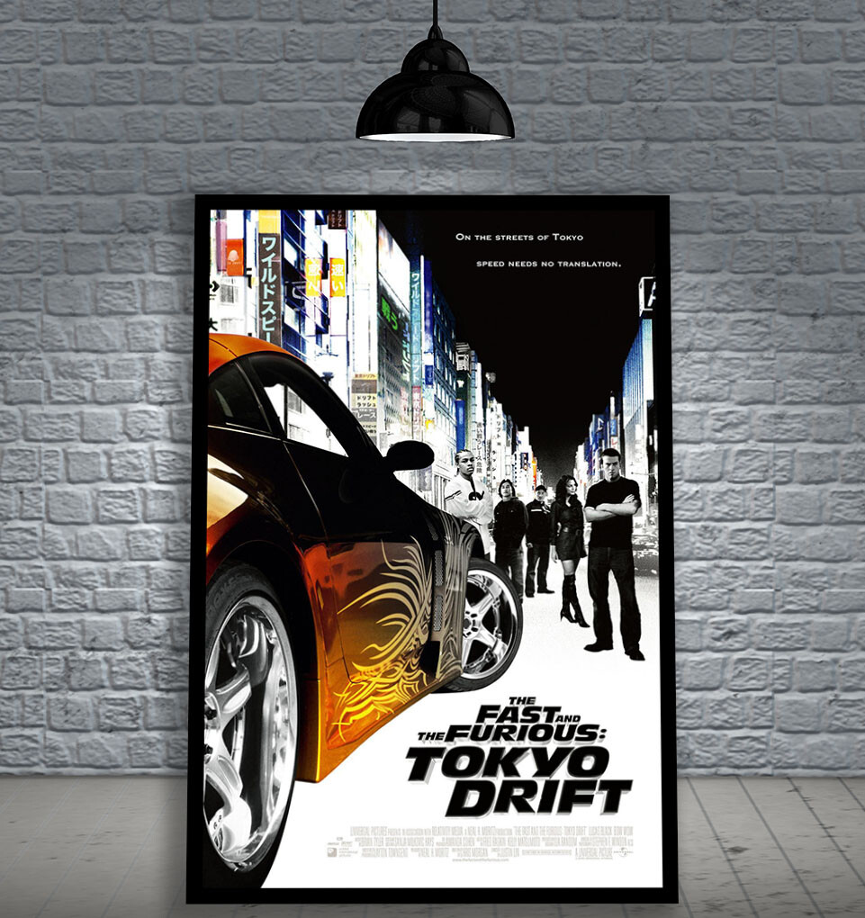 THE FAST AND THE FURIOUS: TOKYO DRIFT FRAMED MOVIE POSTER PRINT CINEMA A1 & A2