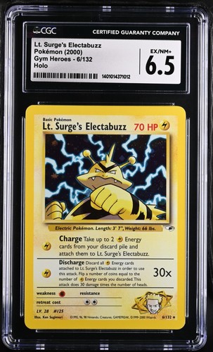 Lt. Surge's Electabuzz (Unlimited) graded CGC 6.5 for sale on eBay