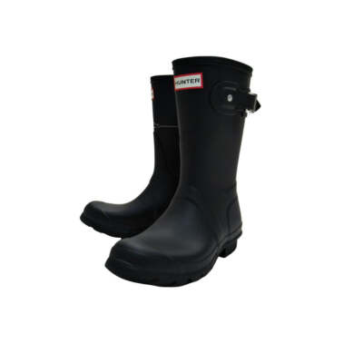 靴 HUNTER short boot UFS7000RMA Hunter Original Short Women's Rain Boots - Black, US 7