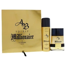 Lomani AB Spirit Millionaire  2 Pc Gift Set 3.3oz EDP Spray 3.3oz Body Lotion