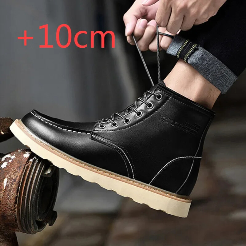 2024 Men Boots Elevator Shoes Hidden Heels Shoes Man 10CM 8CM 6CM