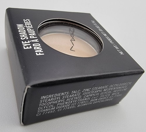 MAC Eyeshadow Shroom Satin .05 OZ / 1.5 g Full Size NEW BOX Beige Shimmer Shadow - Picture 10 of 12