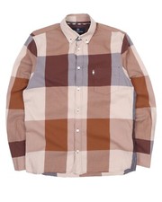 AQUASCUTUM Brown House Check Cotton Shirt Size M