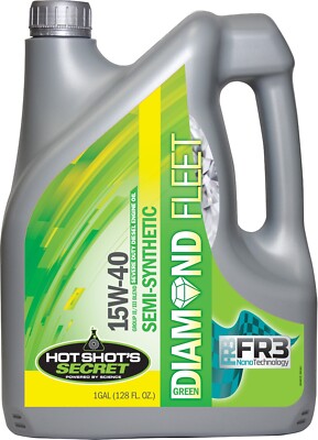 Hot Shot's Secret Green Diamond Fleet Oil 15w40 Semi Synthetic CK4 1 Gallon