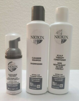 Nioxin System 2 Trial Kit Cleanser Scalp Therapy Scalp Treatment 5.07 Oz 