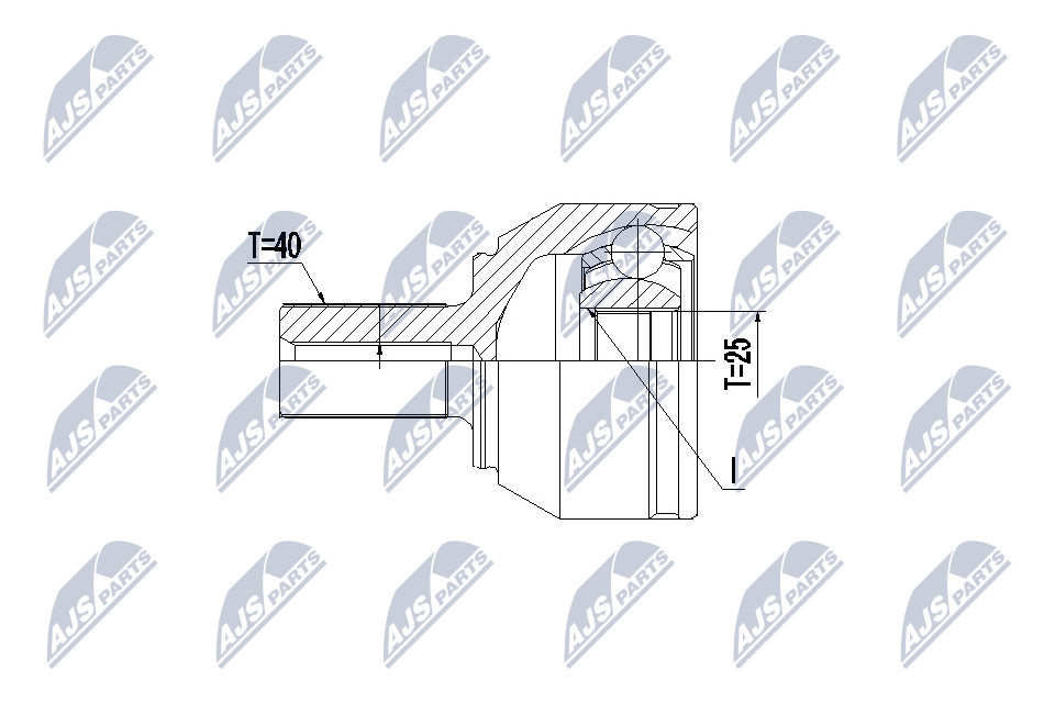 NPZ-VV-022 NTY Joint Kit, drive shaft for VOLVO